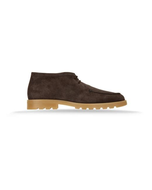 Santoni Brown Lace-Up Boots for men