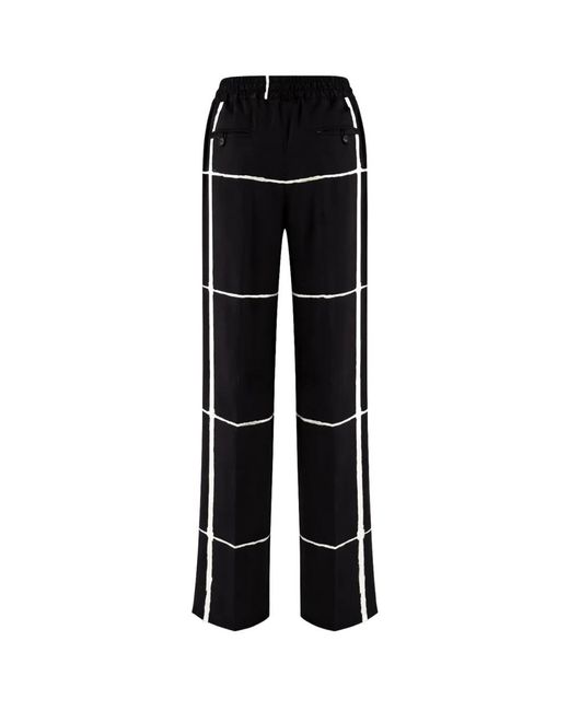 Kiton Black Wide Trousers