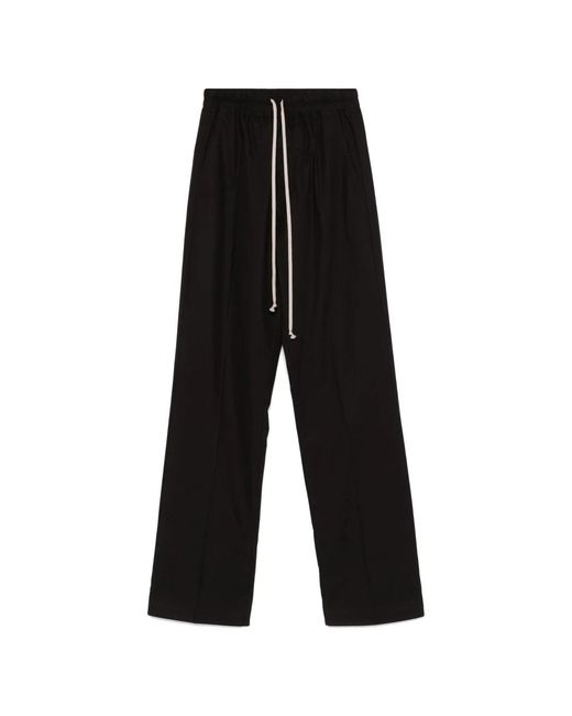 Rick Owens Black Straight Trousers