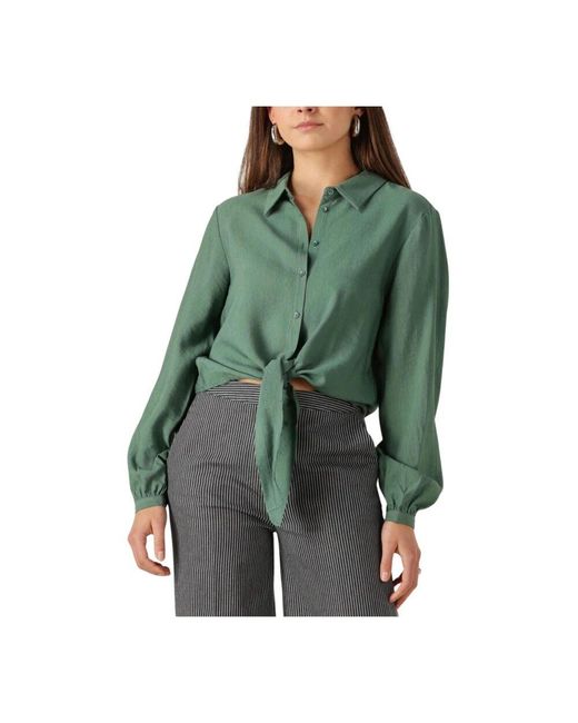 Another Label Green Grüne Elegante Bluse Langarm