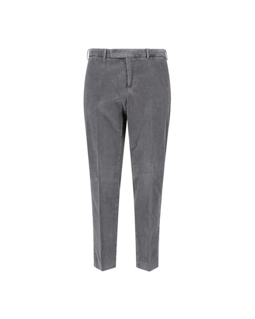 PT Torino Gray Slim-Fit Trousers for men