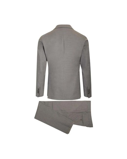 Tagliatore Gray Single Breasted Suits for men