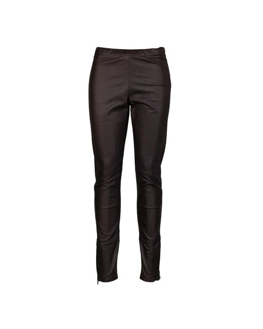 P.A.R.O.S.H. Black Leather Trousers