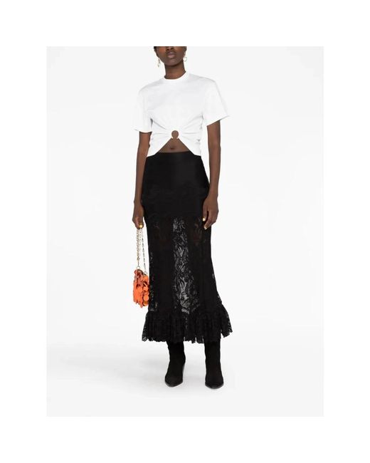 Rabanne Tops ,Wit ,Katoen Witte Ring T-Shirt in het White