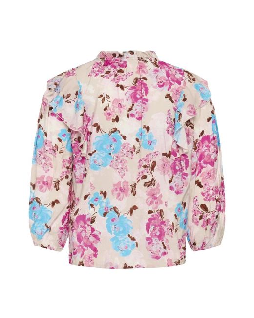Blouses Kaffe de color Pink