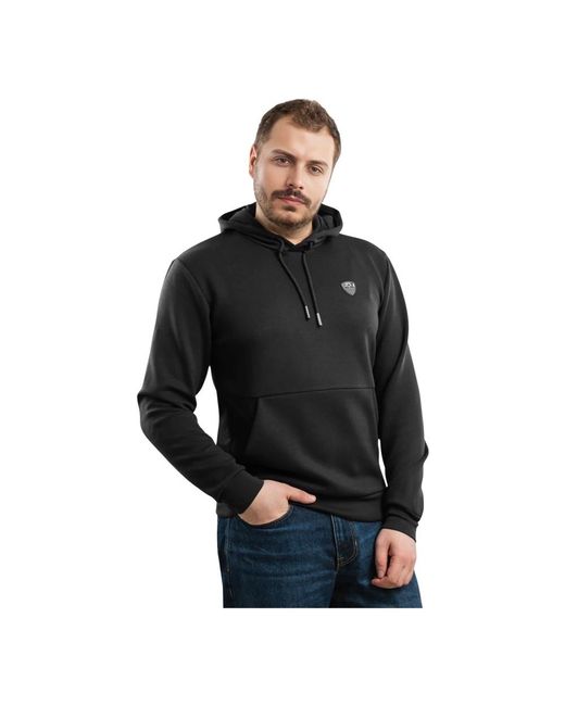 EA7 Hoodies & Sweatvesten ,Zwart ,Polyester Sweatshirt Ea7 in het Black voor heren