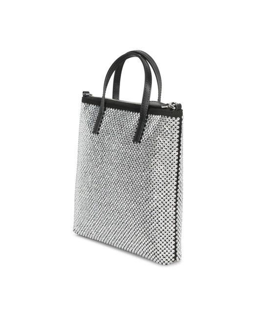 Pinko Metallic Kristallverzierte mini-shopper-tasche
