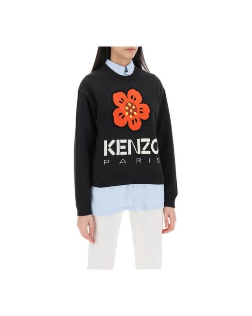 KENZO Blue Gemütlicher strickpullover
