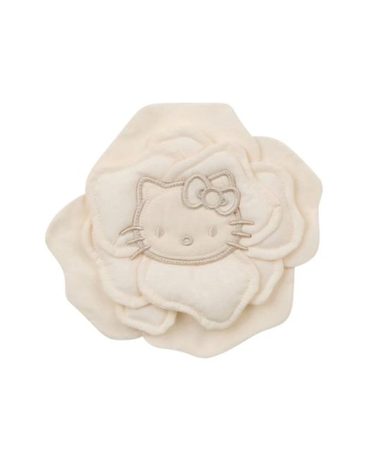 Gcds Accessoires ,Wit ,Polyester Hello Kitty Flower in het Natural