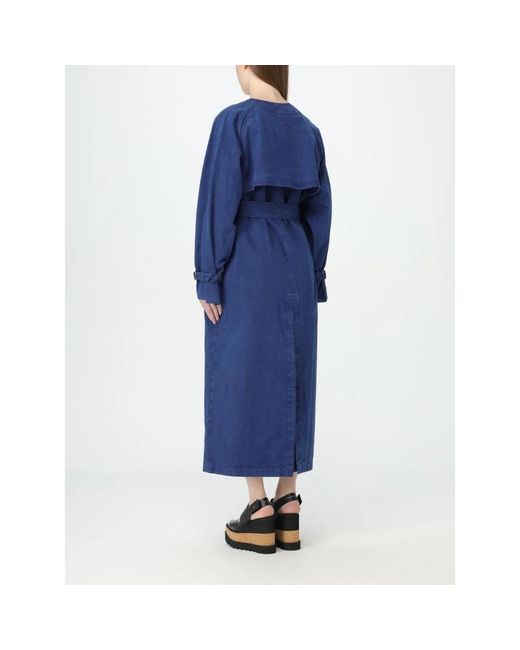 Max Mara Blue Trench Coats