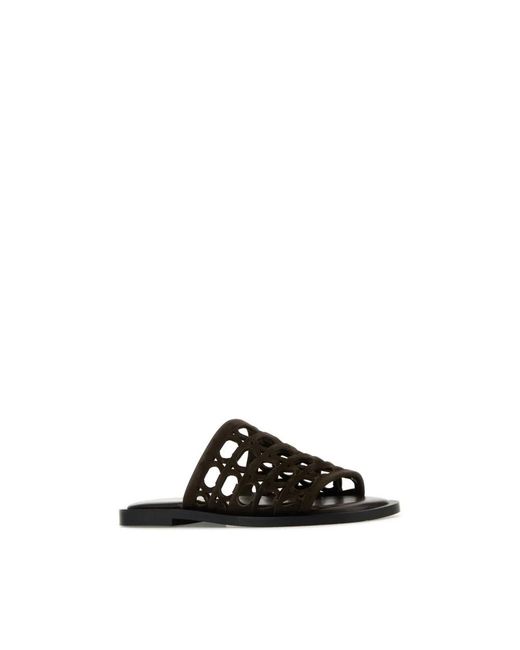 Ferragamo Black Sliders