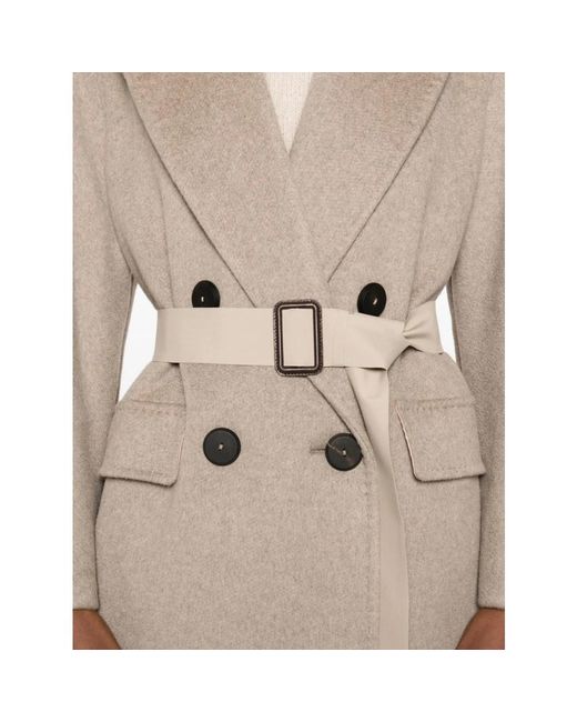 Max Mara Natural Double-Breasted Coats