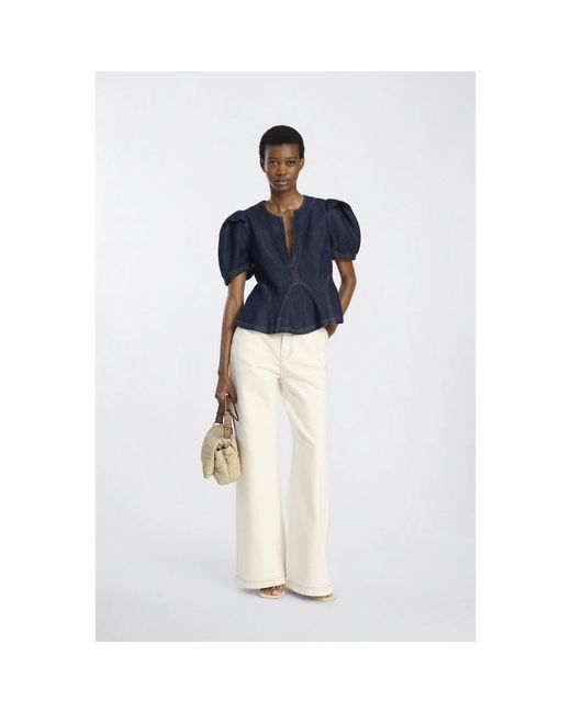 Munthe Overhemden ,Blauw ,Blouses in het Blue