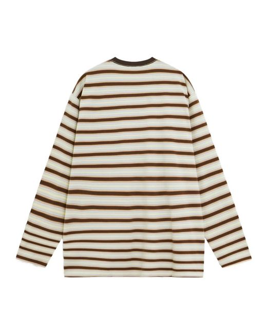 Auralee Brown Long Sleeve T-Shirts for men