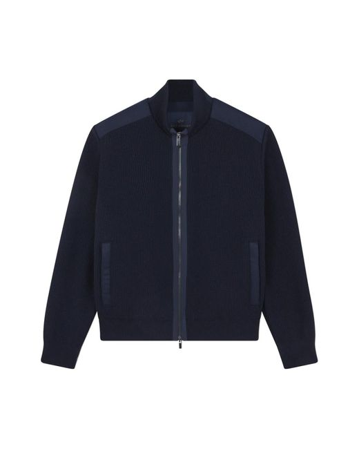 Paul & Shark Blue Zip-Up Cardigan for men