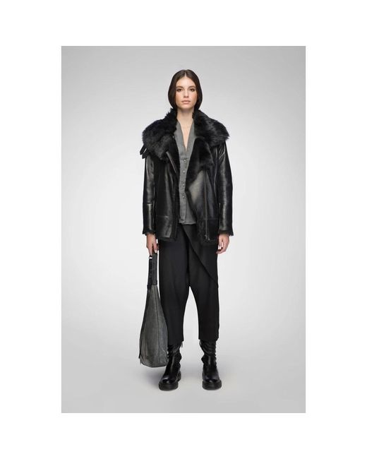 V.sp Faux Fur & Shearling Jackets in het Black