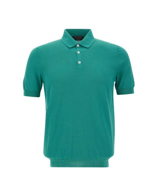 Gran Sasso Green Polo Shirts for men