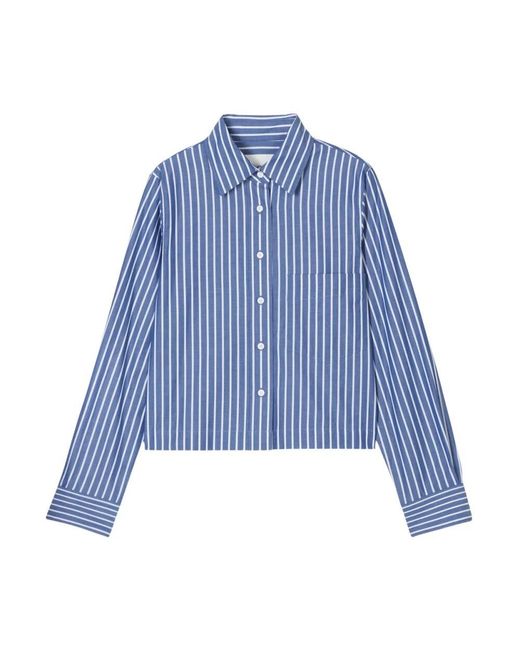 Closed Blue Bio-baumwoll-gestreiftes hemd