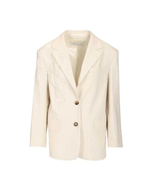 Dries Van Noten Natural Blazers