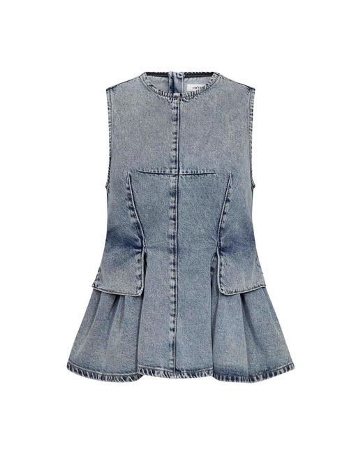 co'couture Pancycc Denim Top in het Blue