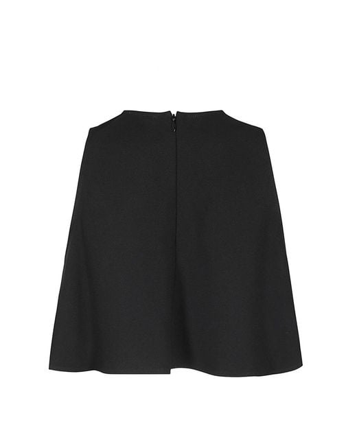 AMI Black Sleeveless Tops