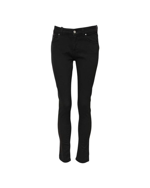 Dolce & Gabbana Zwarte Skinny Mid Waist Denim Jeans in het Black