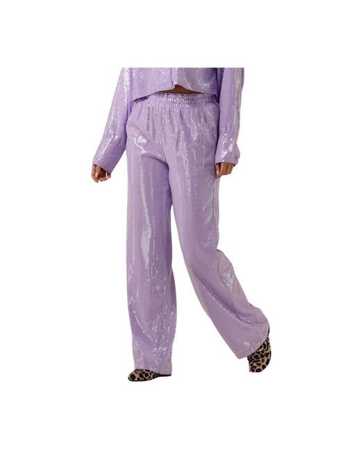 Refined Department Purple Lila Gewebte Hose