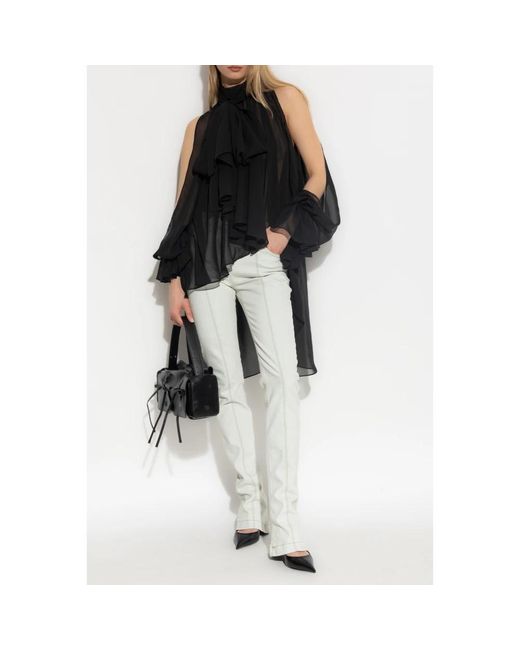 Blumarine Gray Boot-Cut Jeans
