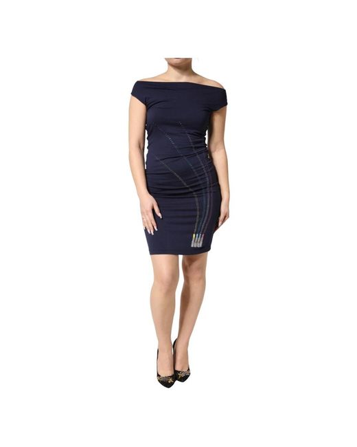 Rocco Barocco Blue Short Dresses