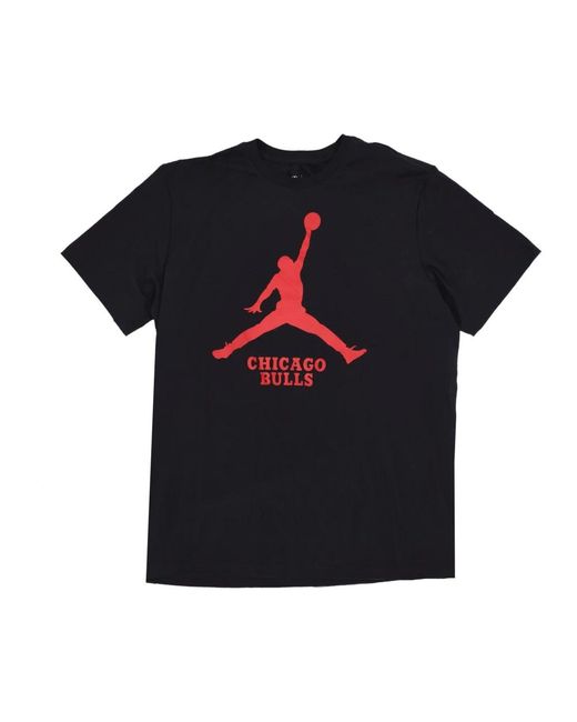 Nike Fitness ,Zwart ,Katoen Chicago Bulls Basketball T-Shirt in het Black voor heren