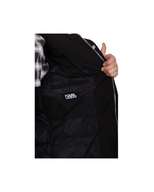 Karl Lagerfeld Black Parkas for men