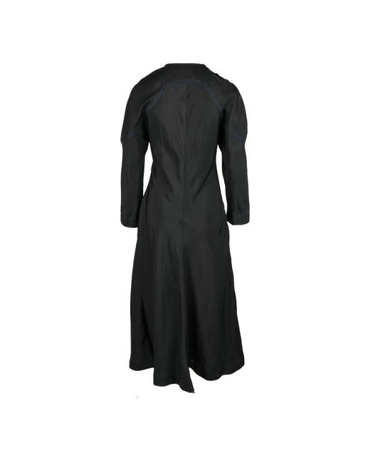 Jil Sander Kleedjes ,Zwart ,Zijdenmix Maxi Jurk in het Black