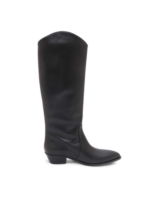 Sergio Levantesi Black Cowboy & Biker Boots