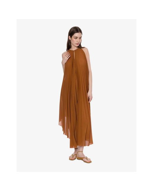 Philosophy Di Lorenzo Serafini Brown Midi Dresses