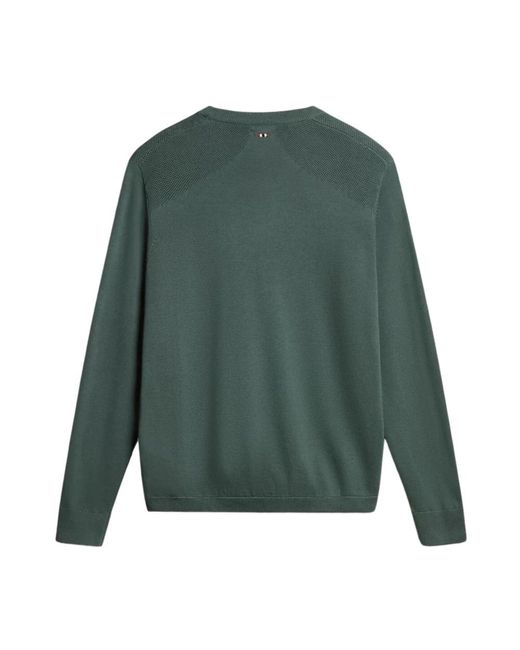 Napapijri Green Round-Neck Knitwear for men