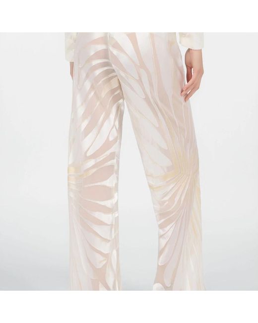 Roberto Cavalli White Wide Trousers
