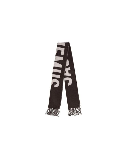 Sciarpa con frange e logo di Jacquemus in Black