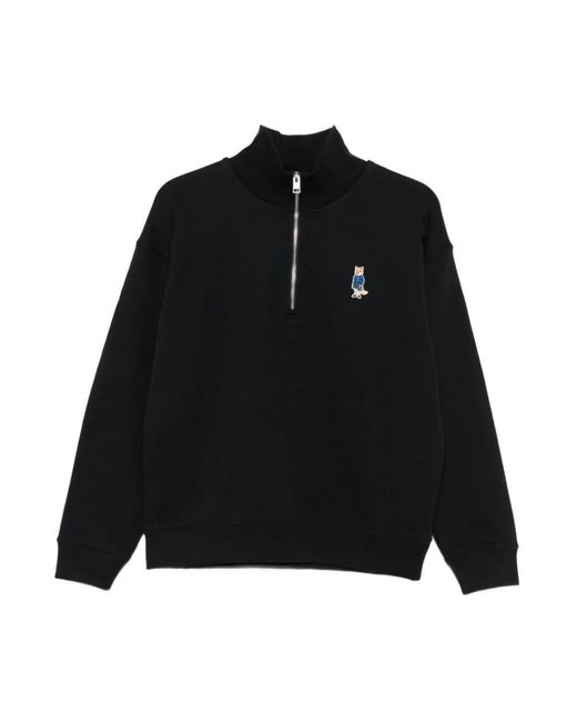 Maison Kitsuné Black Zip-Throughs