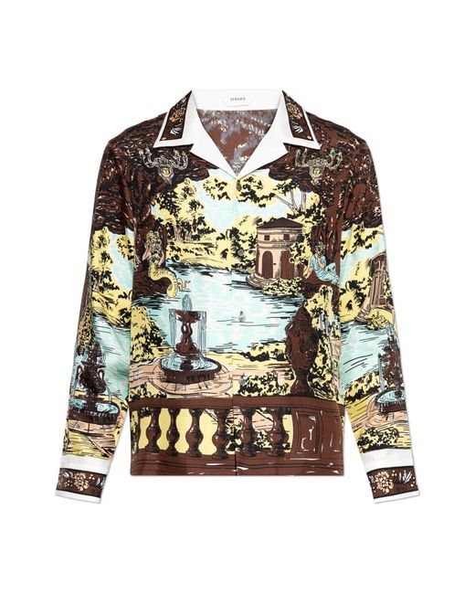 Casual Shirts Versace de hombre de color Green