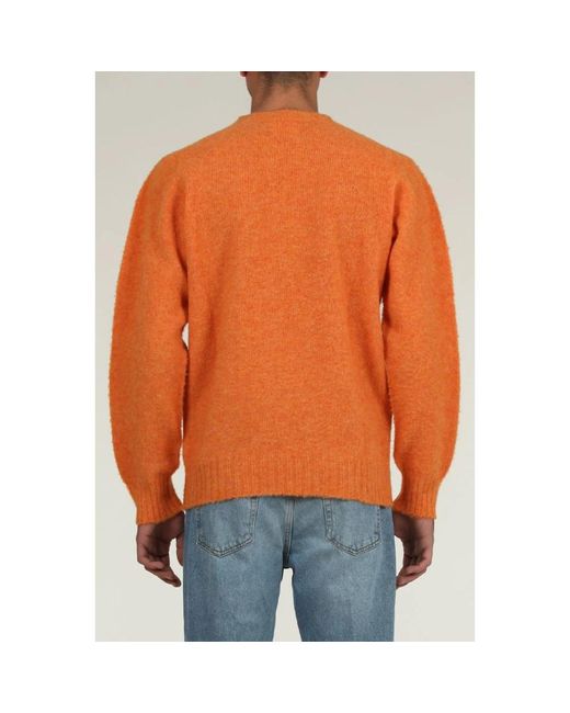 President's Orange Round-Neck Knitwear for men