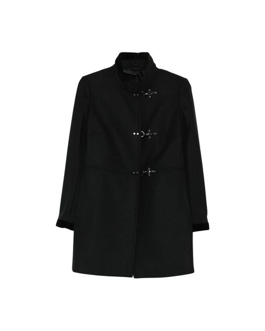 Fay Black Single-Breasted Coats