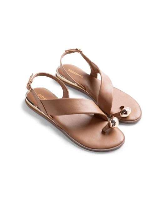 Gioseppo Brown Stony Flat Sandal