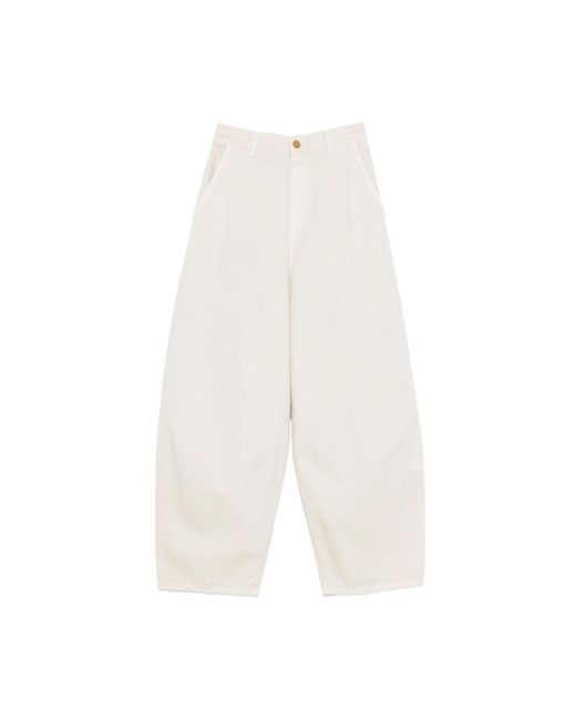 Alysi White Wide Trousers