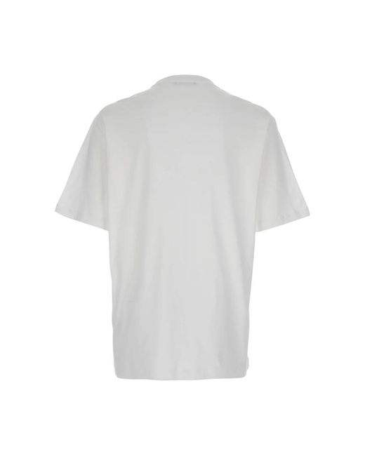 Versace Tops ,Wit ,Katoen Wit T-Shirt Met Medusa-Hoofdprint in het Gray voor heren