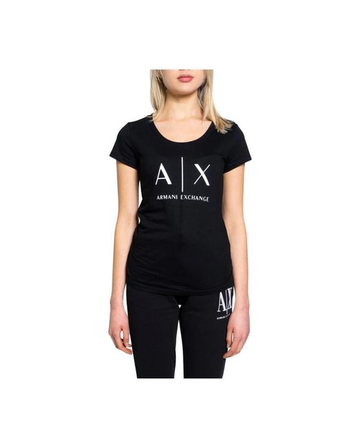 Armani Exchange Black T-Shirts