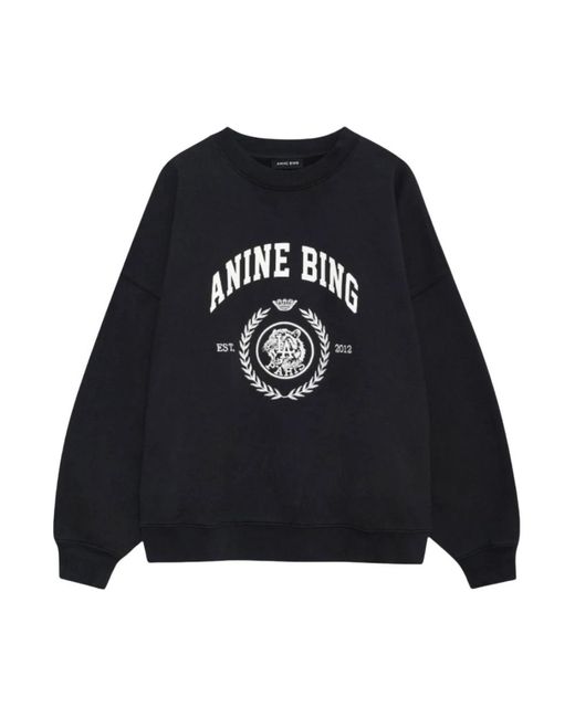 Anine Bing Black Sweatshirts
