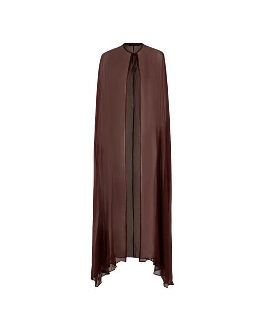 Raquel Diniz Brown Bordeaux Cape Mit Offener Vorderseite