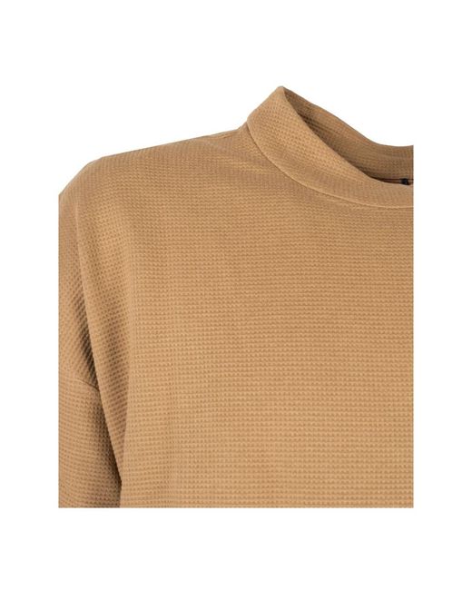 Fila Tops ,Bruin ,Katoen Casual Ronde Hals Logo T-Shirt in het Natural voor heren