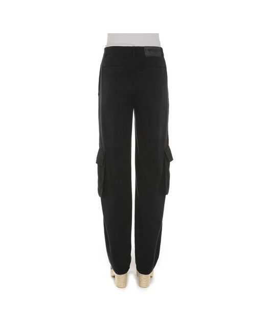 Straight Trousers Moschino de color Black