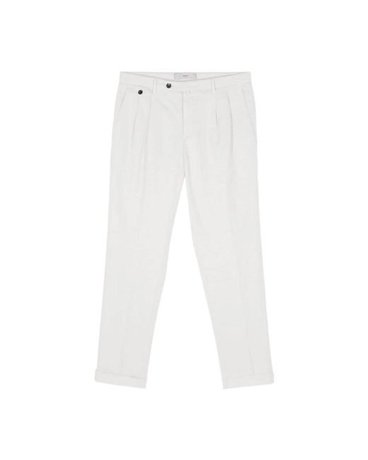 BRIGLIA White Slim-Fit Trousers for men
